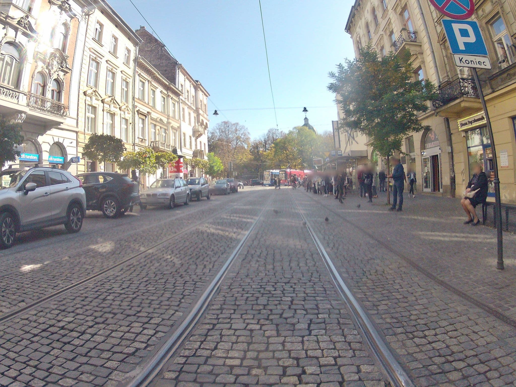Street view near Pokoje Krakowskie i Apartamenty Janexim, Kraków — © ekeshkekesh (CC BY-SA · Mapillary)