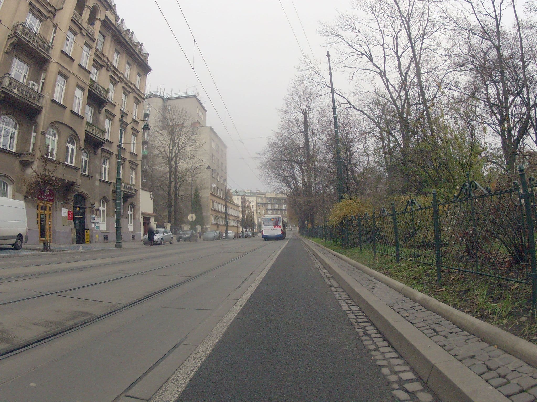 Street view near Pascal Rooms, Kraków — © ekeshkekesh (CC BY-SA · Mapillary)