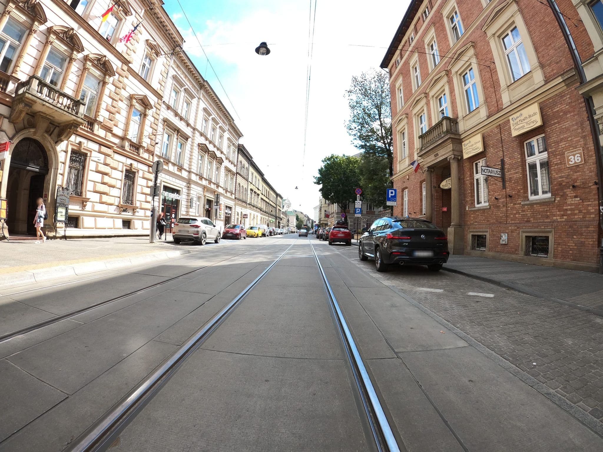 Street view near CitiCracow Apartments, Kraków — © masterofnoroad (CC BY-SA · Mapillary)