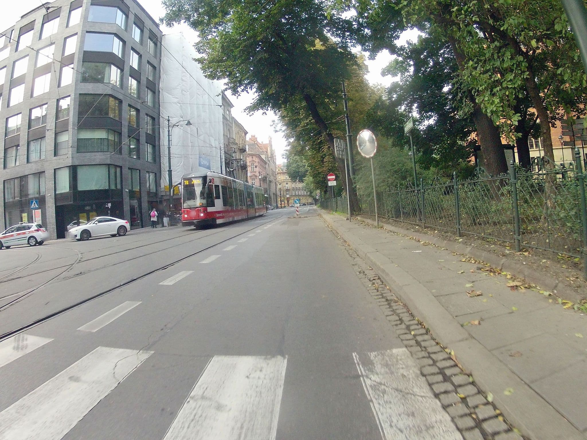 Street view near 3 Minutes Apartments Old Town, Kraków — © ekeshkekesh (CC BY-SA · Mapillary)