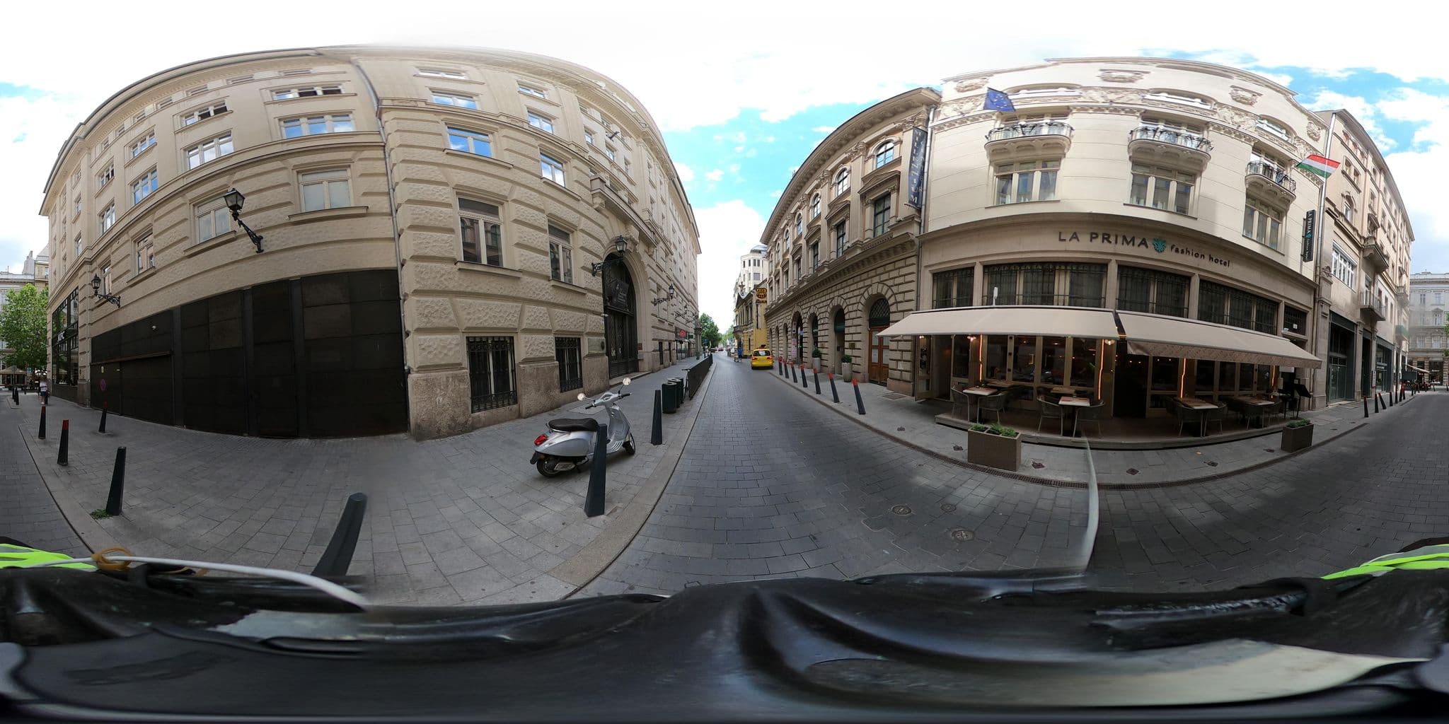 Street view near Millennium Court, Budapest V. kerület — © grozsa11 (CC BY-SA · Mapillary)