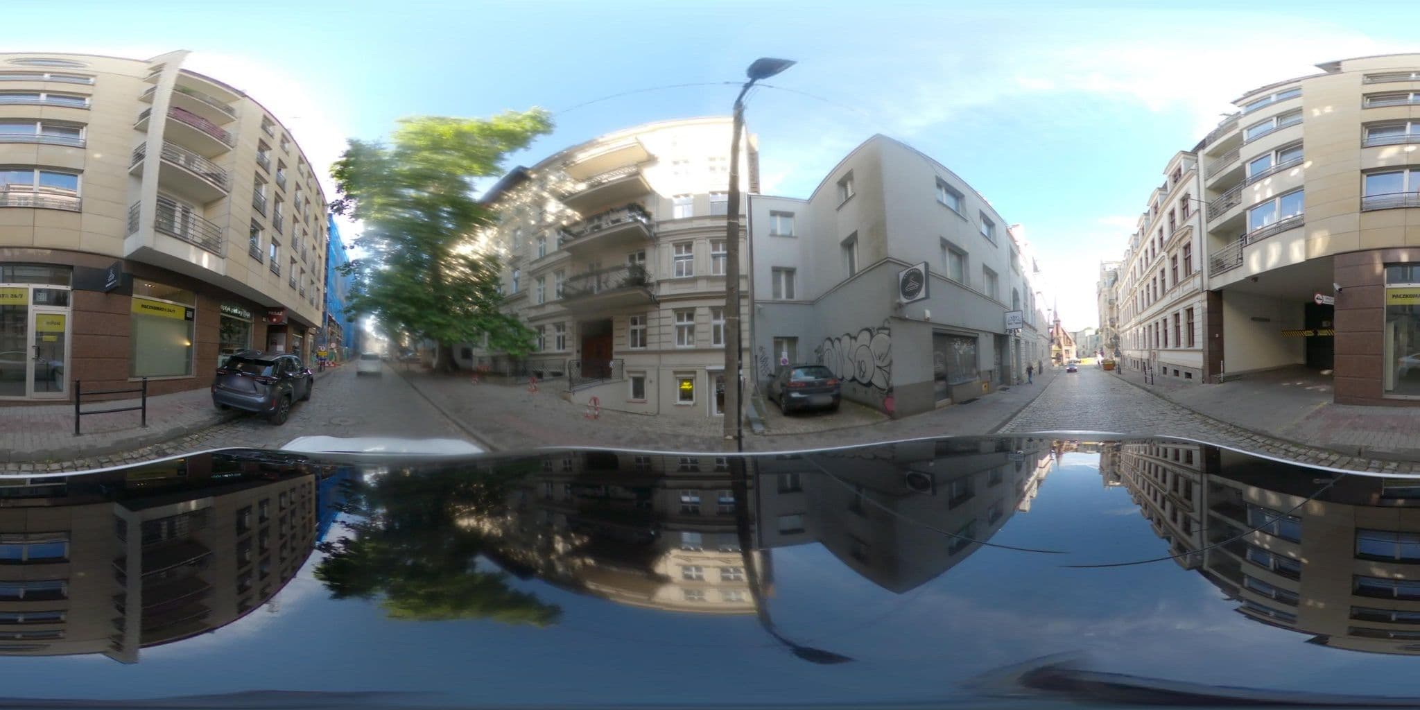 Street view near Capital Apartments, Poznań — © Fixtor (CC BY-SA · Mapillary)