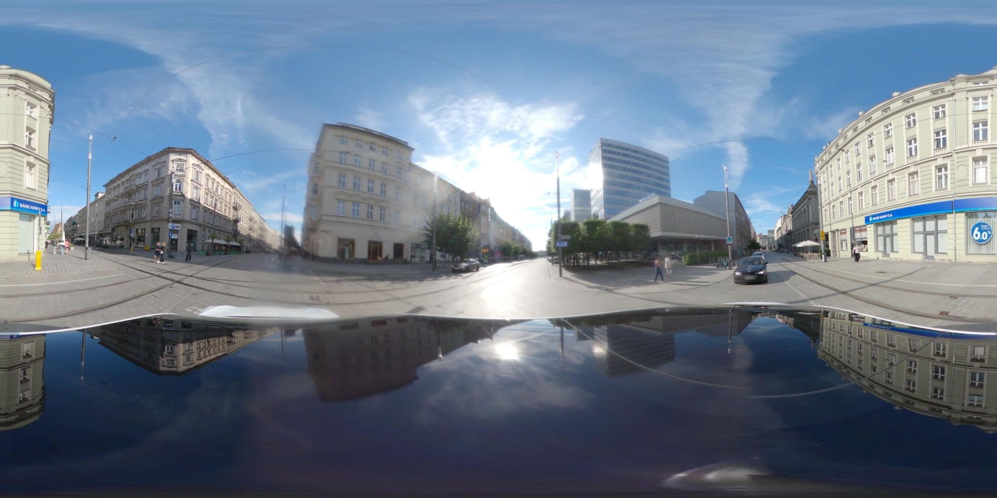 Street view near Radisson Blu Hotel, Poznan, Poznań — © Fixtor (CC BY-SA · Mapillary)