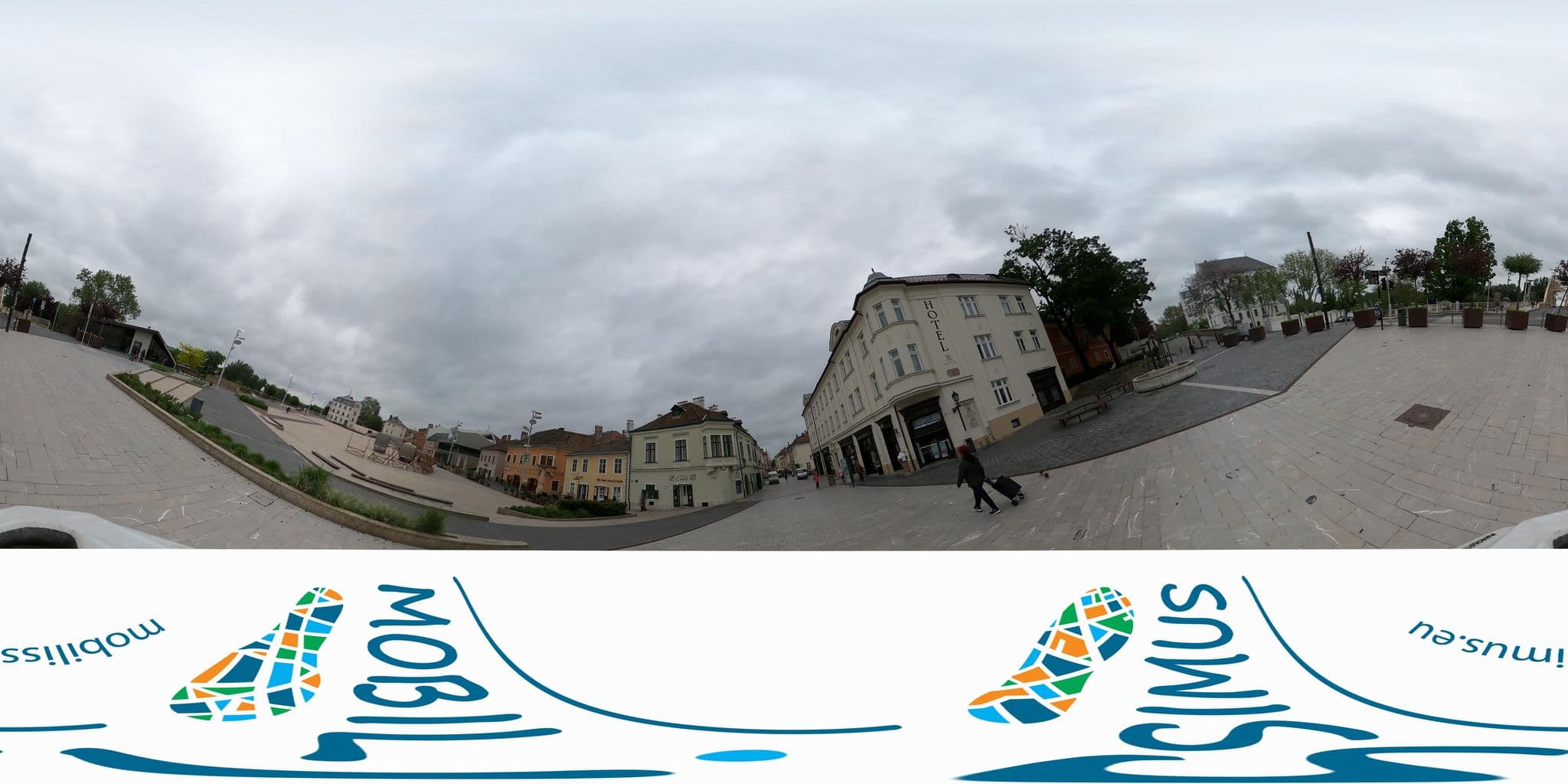 Street view near Hotel Domus Collis, Győr — © Antissimo (CC BY-SA · Mapillary)