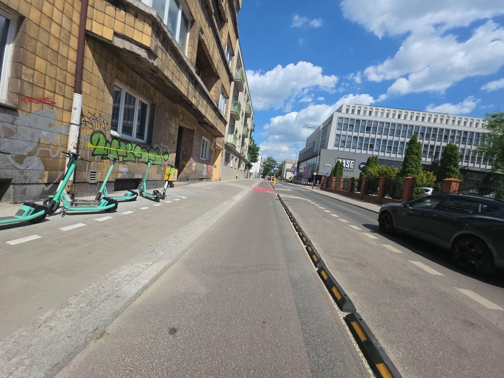 Street view near Spółdzielnia Socjalna Odblask, Łódź — © Rowerowa_Lodz (CC BY-SA · Mapillary)