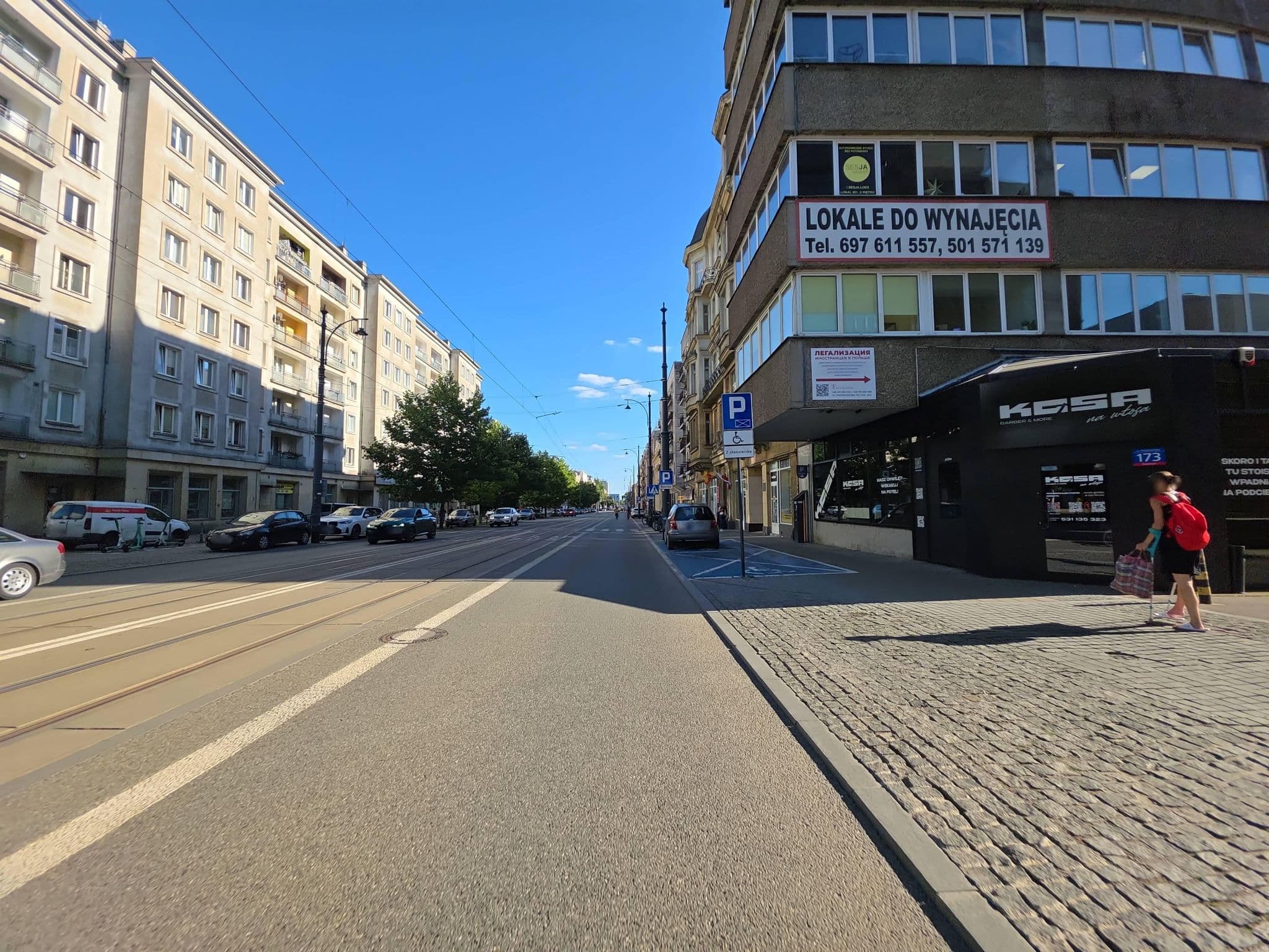 Street view near Wspólnota Mieszkaniowa "Adaś" Ul.Piotrkowska 172/180, Łódź — © Rowerowa_Lodz (CC BY-SA · Mapillary)