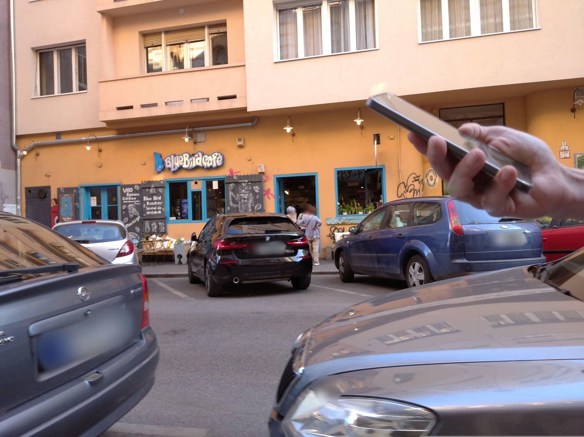 Street view near Roombach Hotel, Budapest V. kerület — © grozsa11 (CC BY-SA · Mapillary)