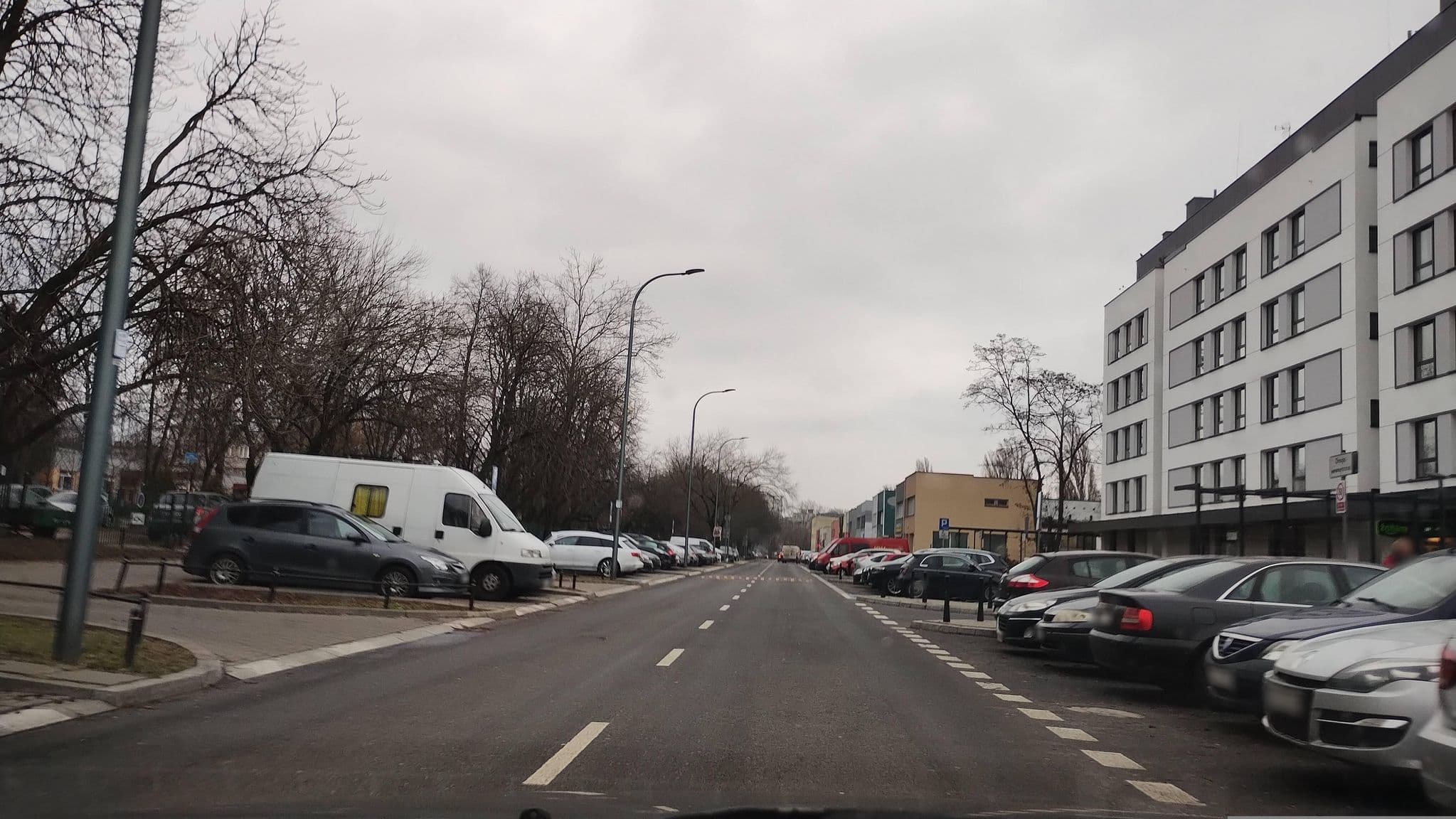 Street view near Bokserska hostel, Mokotów — © inwazjamb (CC BY-SA · Mapillary)