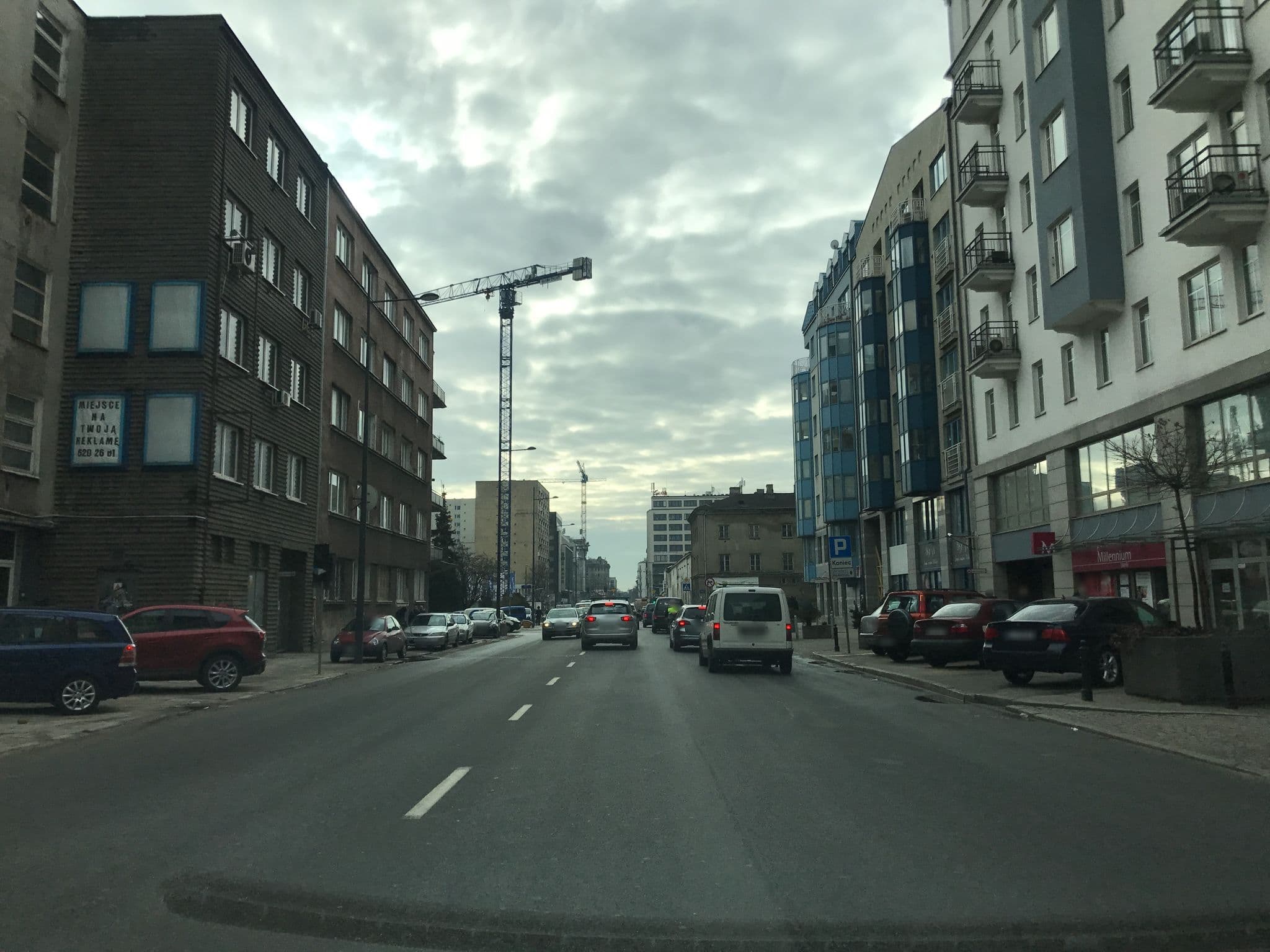 Street view near Platinum Apartments, Ochota — © fundacja_geolife (CC BY-SA · Mapillary)