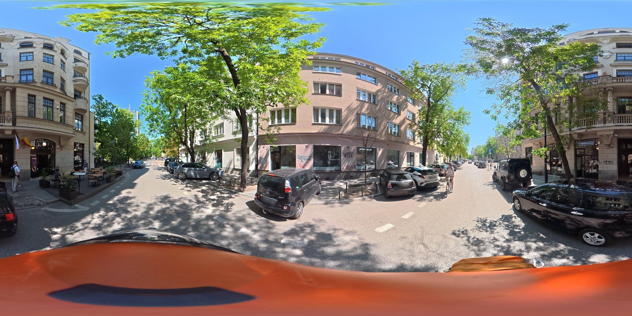 Street view near Central Station Hostel, Warsaw — © awizonosz (CC BY-SA · Mapillary)