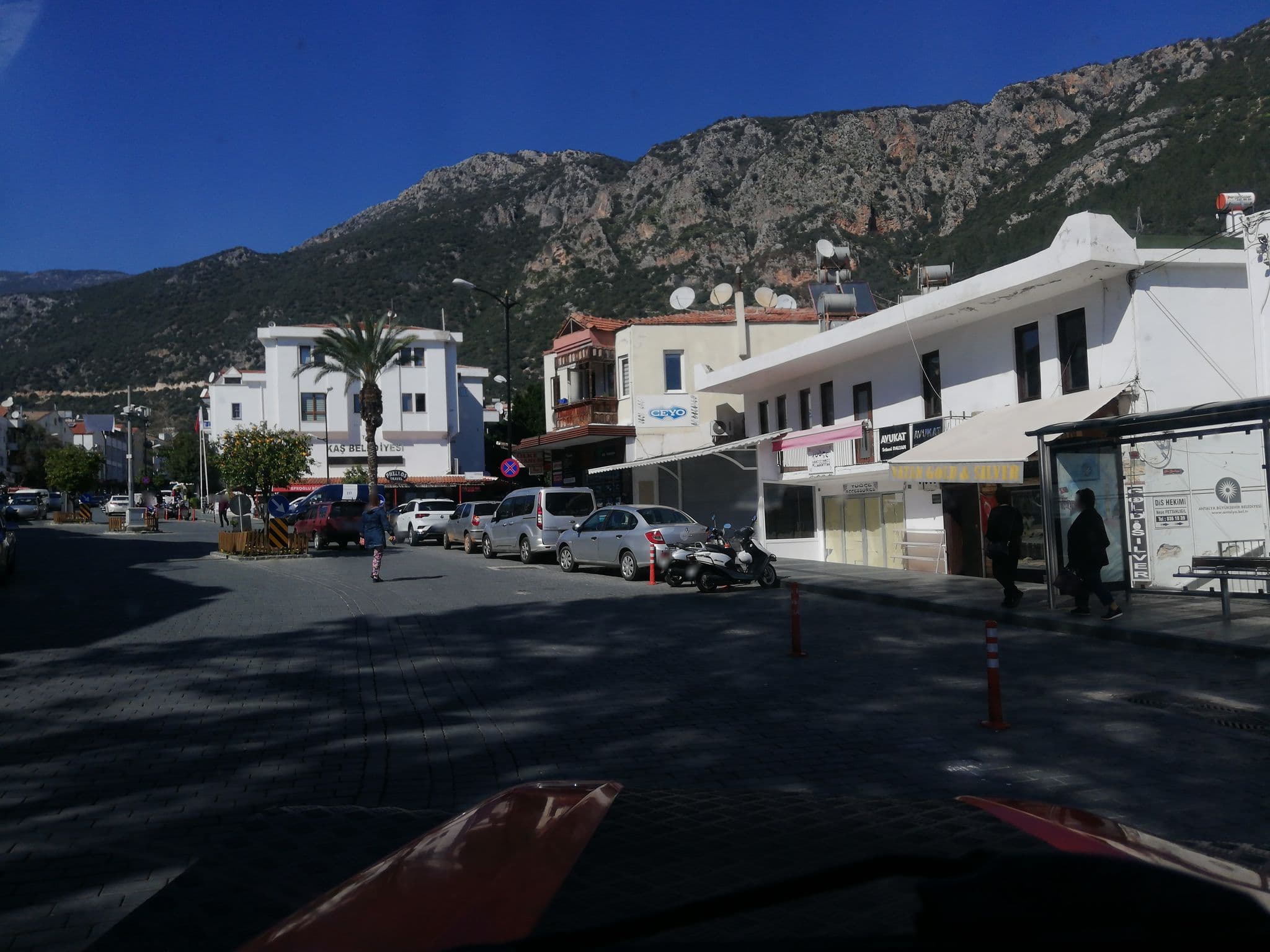Street view near Oleo Nova Hotel, Kaş — © nazif (CC BY-SA · Mapillary)