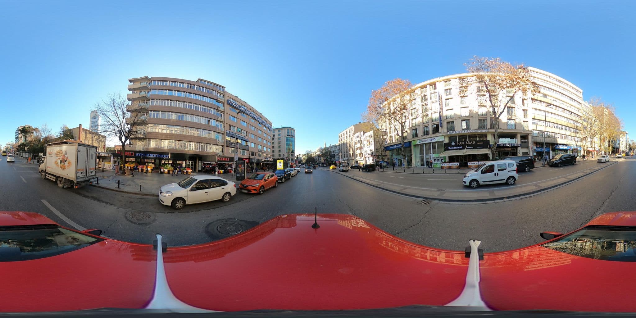 Street view near Grand Aras Hotel & Suites, Şişli — © ademturkmen (CC BY-SA · Mapillary)