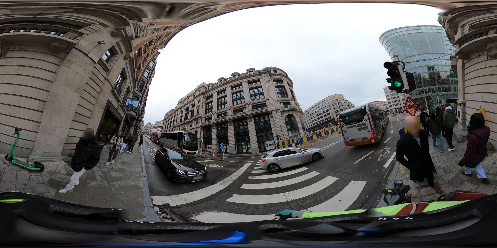 Street view near 9Hotel, Brussels — © Stefdegreef (CC BY-SA · Mapillary)