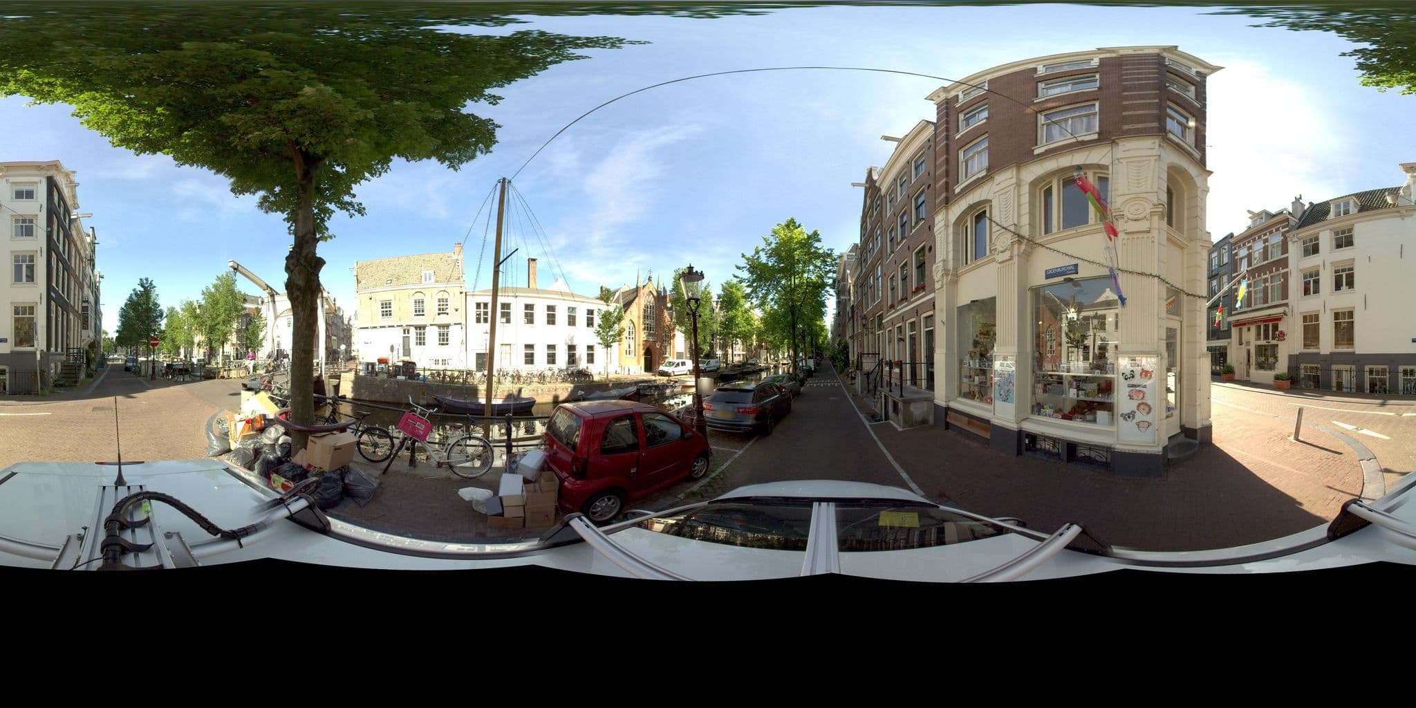 Street view near Zwanestein Canal House, Amsterdam — © amsterdam (CC BY-SA · Mapillary)