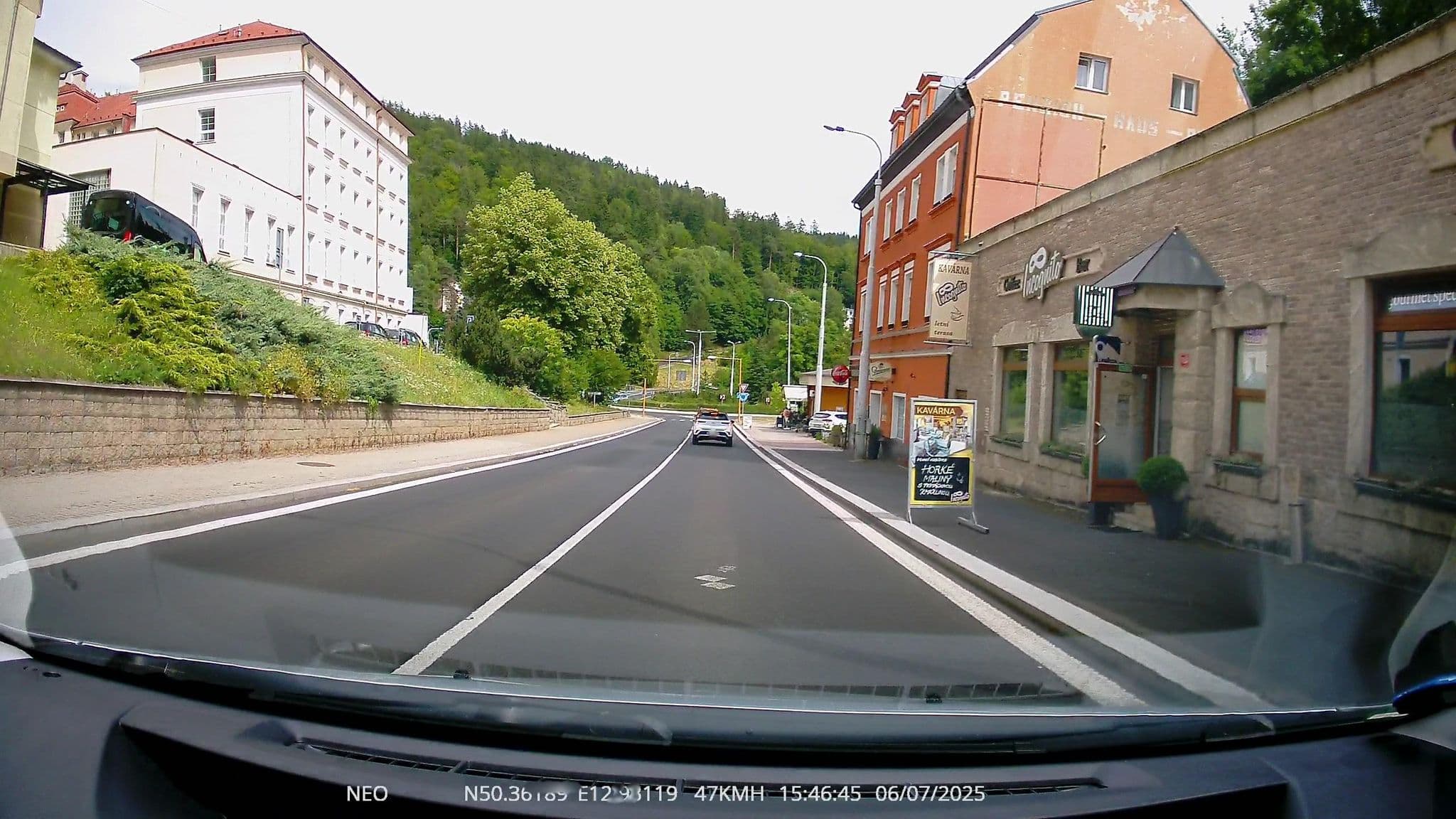 Street view near Hotel Regrus, Jáchymov — © TechniPorter (CC BY-SA · Mapillary)