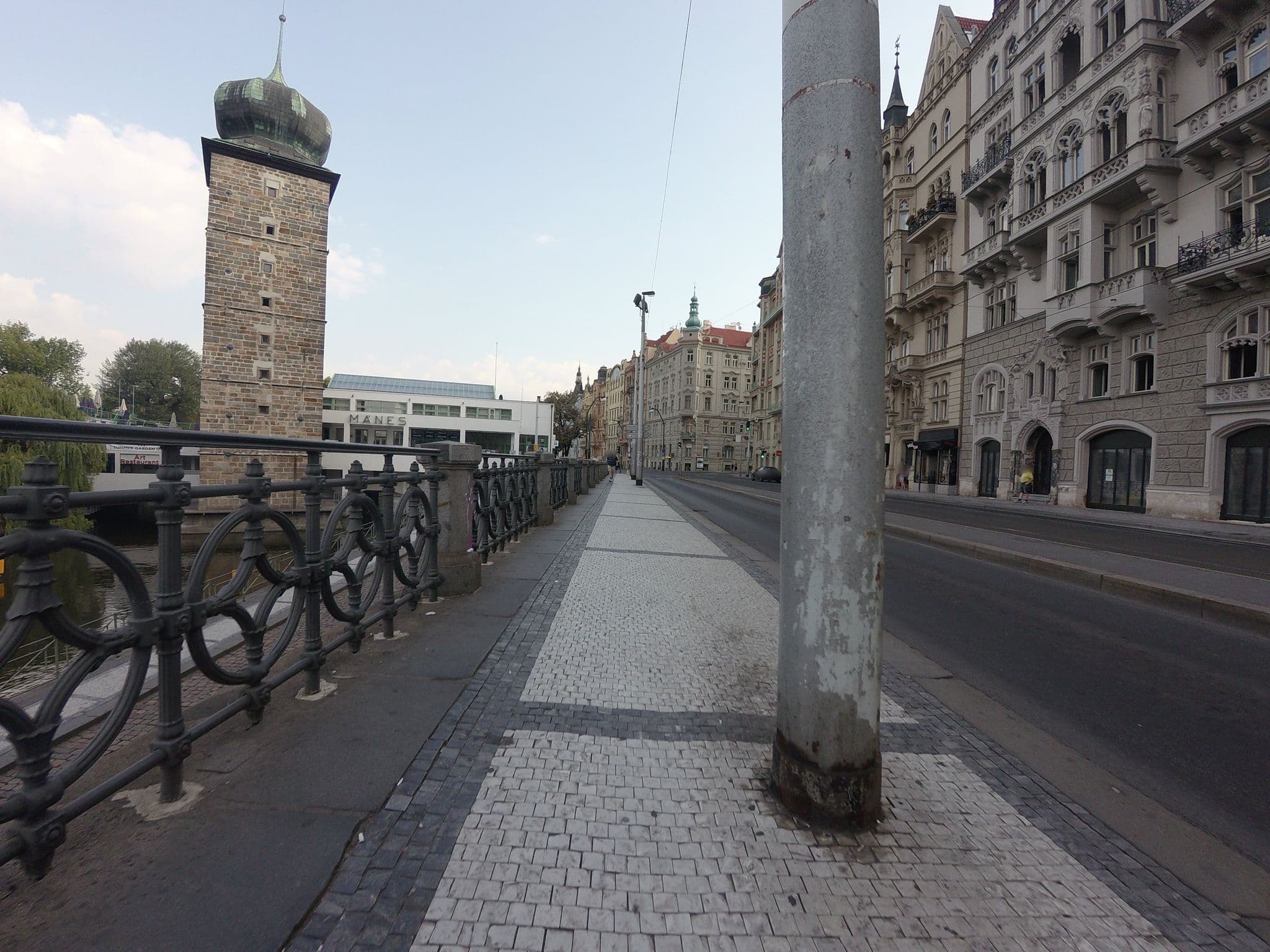 Street view near Riverbank Hostel, Nové Město — © tobiaso (CC BY-SA · Mapillary)