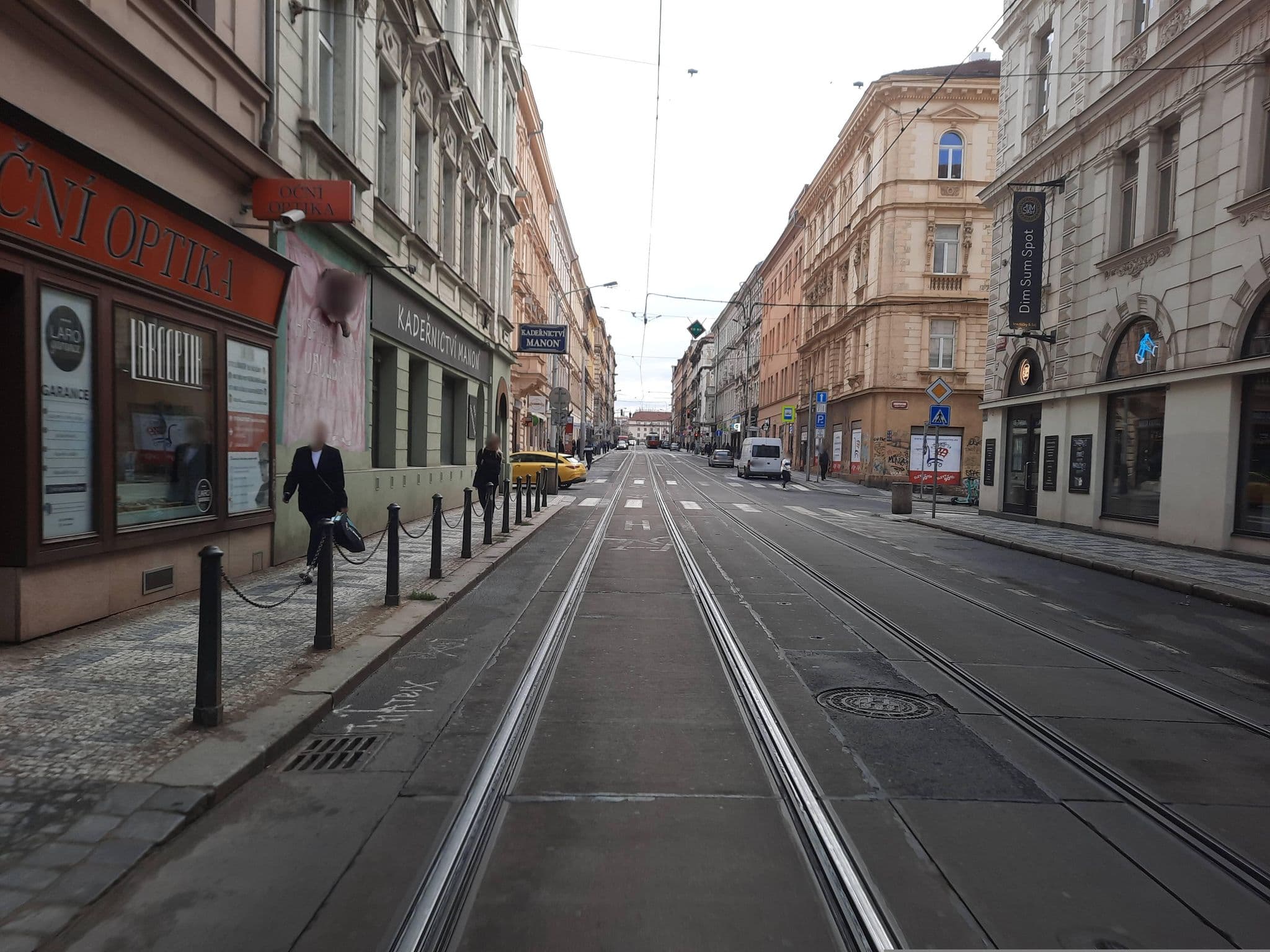 Street view near Elephant Design Hotel, Smíchov — © ondrejlopatka (CC BY-SA · Mapillary)