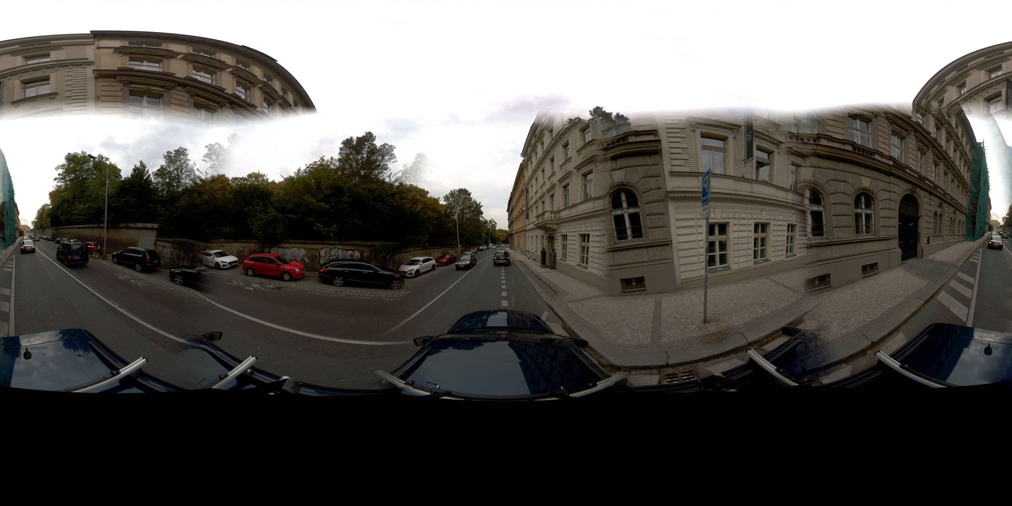 Street view near Chevron hotel, Smíchov — © jeffreymartin (CC BY-SA · Mapillary)
