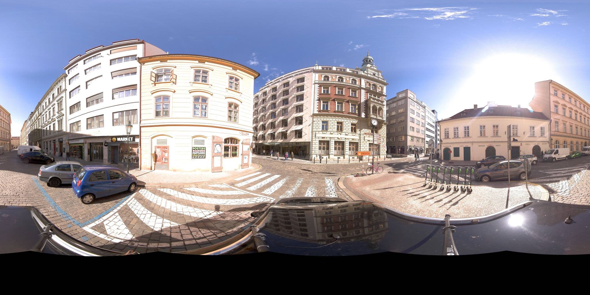 Street view near Old Prague Hostel, Prague — © jeffreymartin (CC BY-SA · Mapillary)
