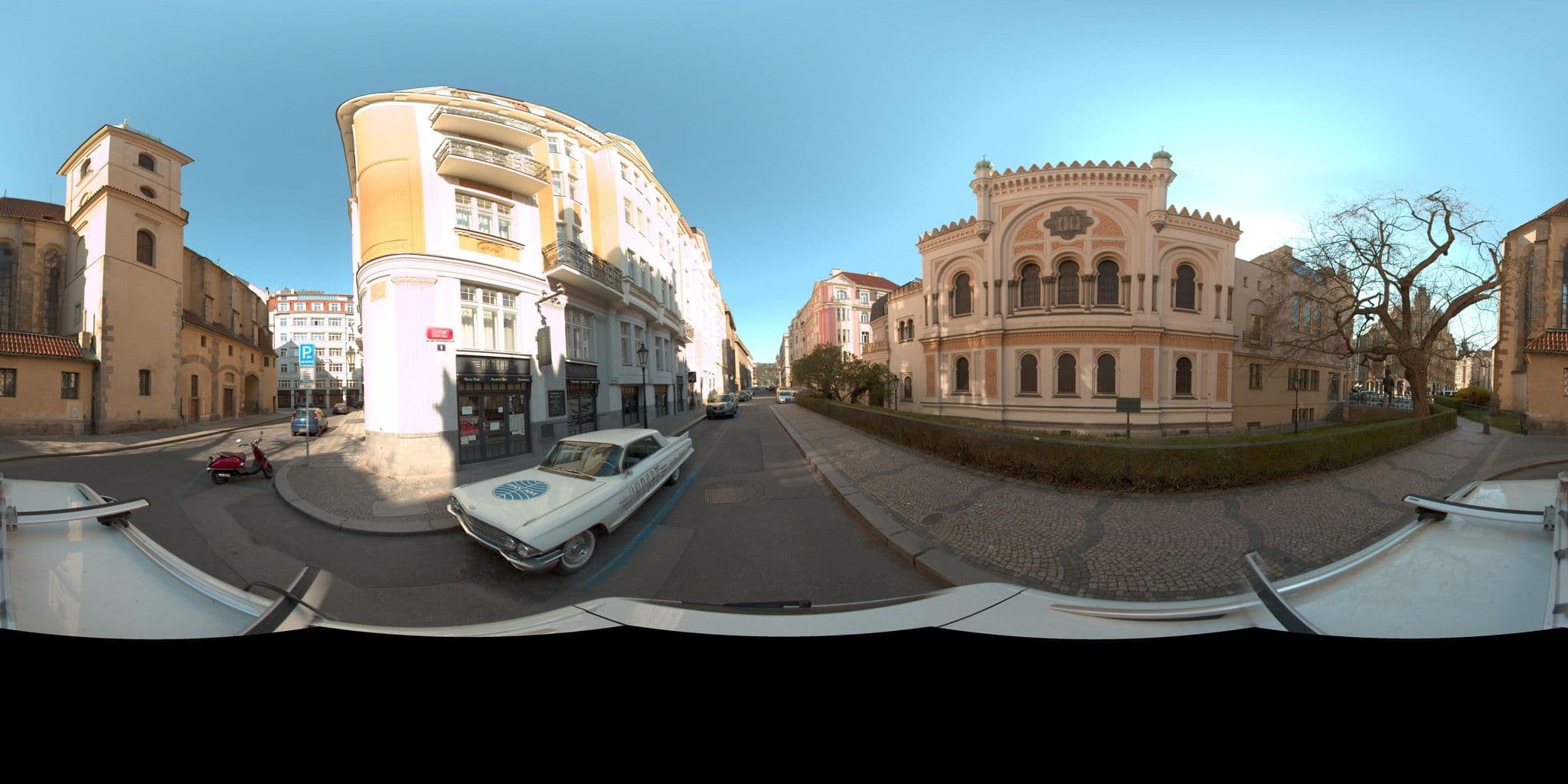 Street view near Gold Art Apartments, Prague — © kolarius27 (CC BY-SA · Mapillary)