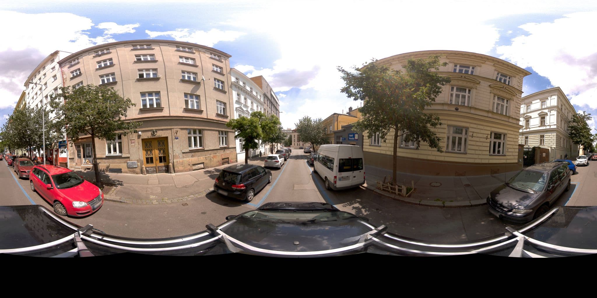 Street view near Apartment Vinohrady, Královské Vinohrady — © jeffreymartin (CC BY-SA · Mapillary)