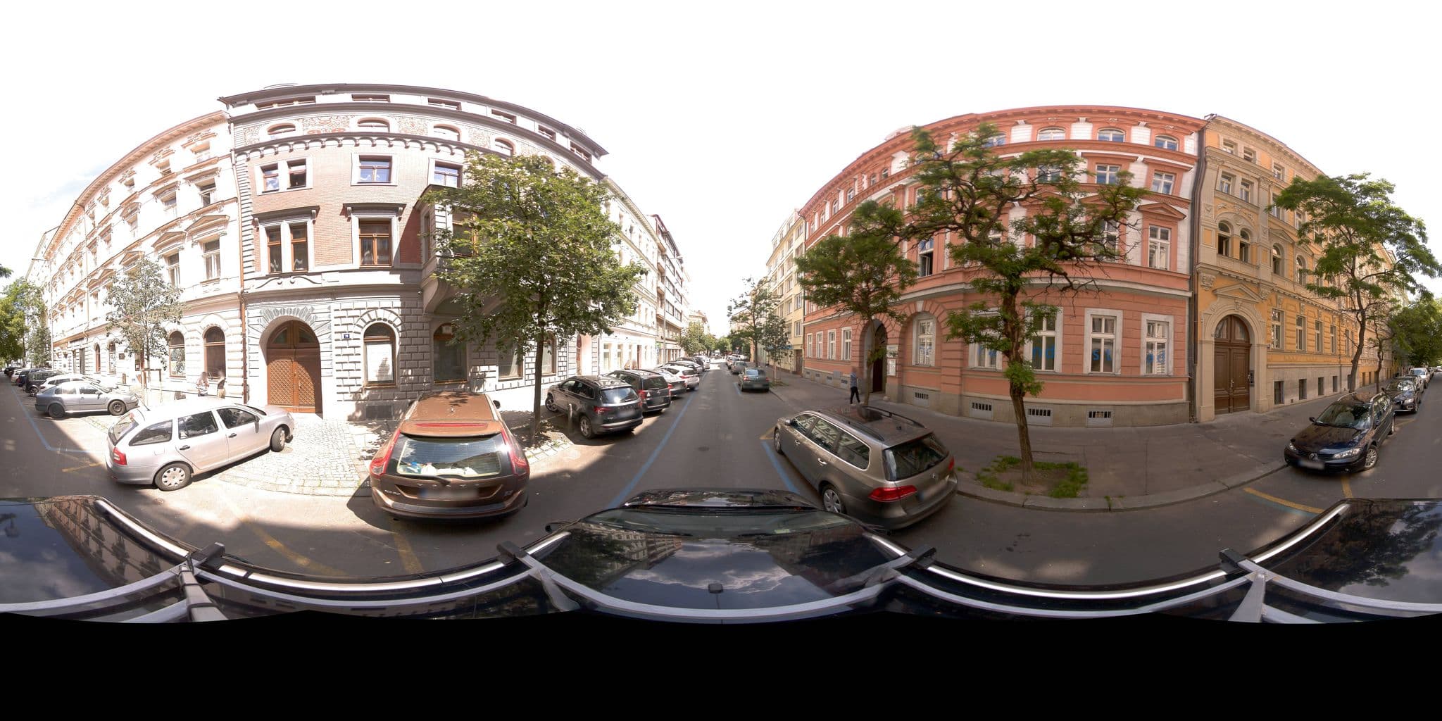 Street view near Hotel Sofia, Královské Vinohrady — © jeffreymartin (CC BY-SA · Mapillary)