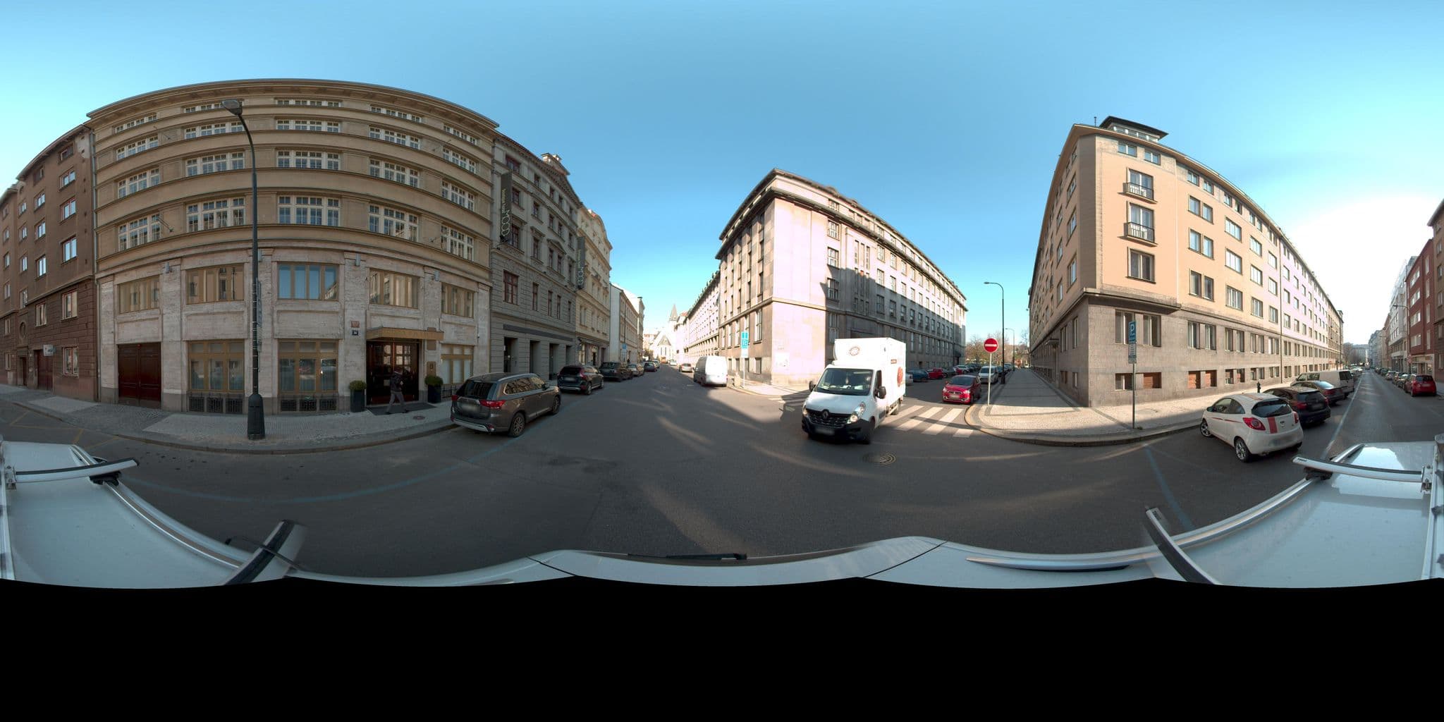 Street view near Climentine, Prague — © kolarius27 (CC BY-SA · Mapillary)