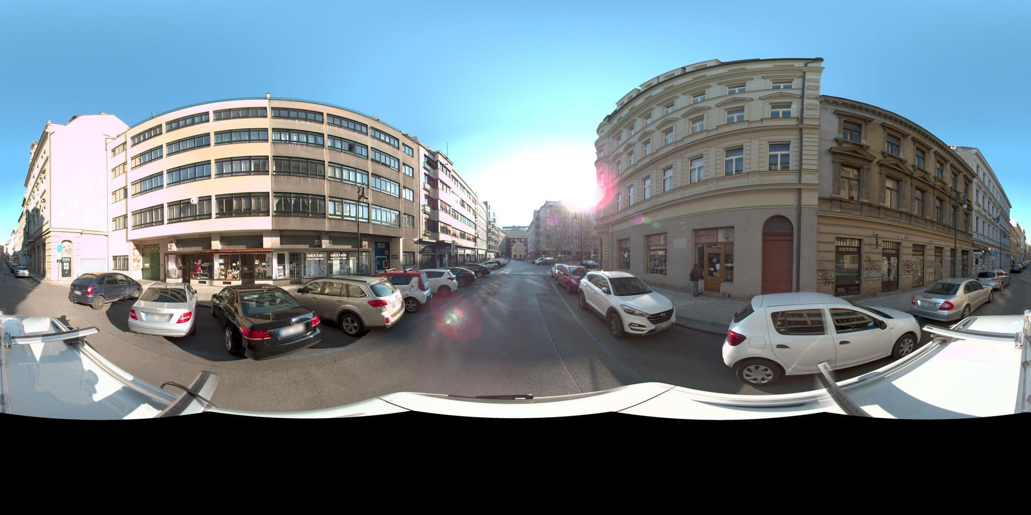 Street view near Colors of London, Prague — © kolarius27 (CC BY-SA · Mapillary)
