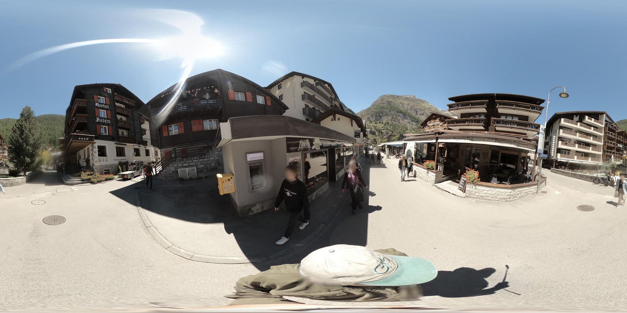 Street view near Tradition Julen Hotel, Zermatt — © graharg (CC BY-SA · Mapillary)