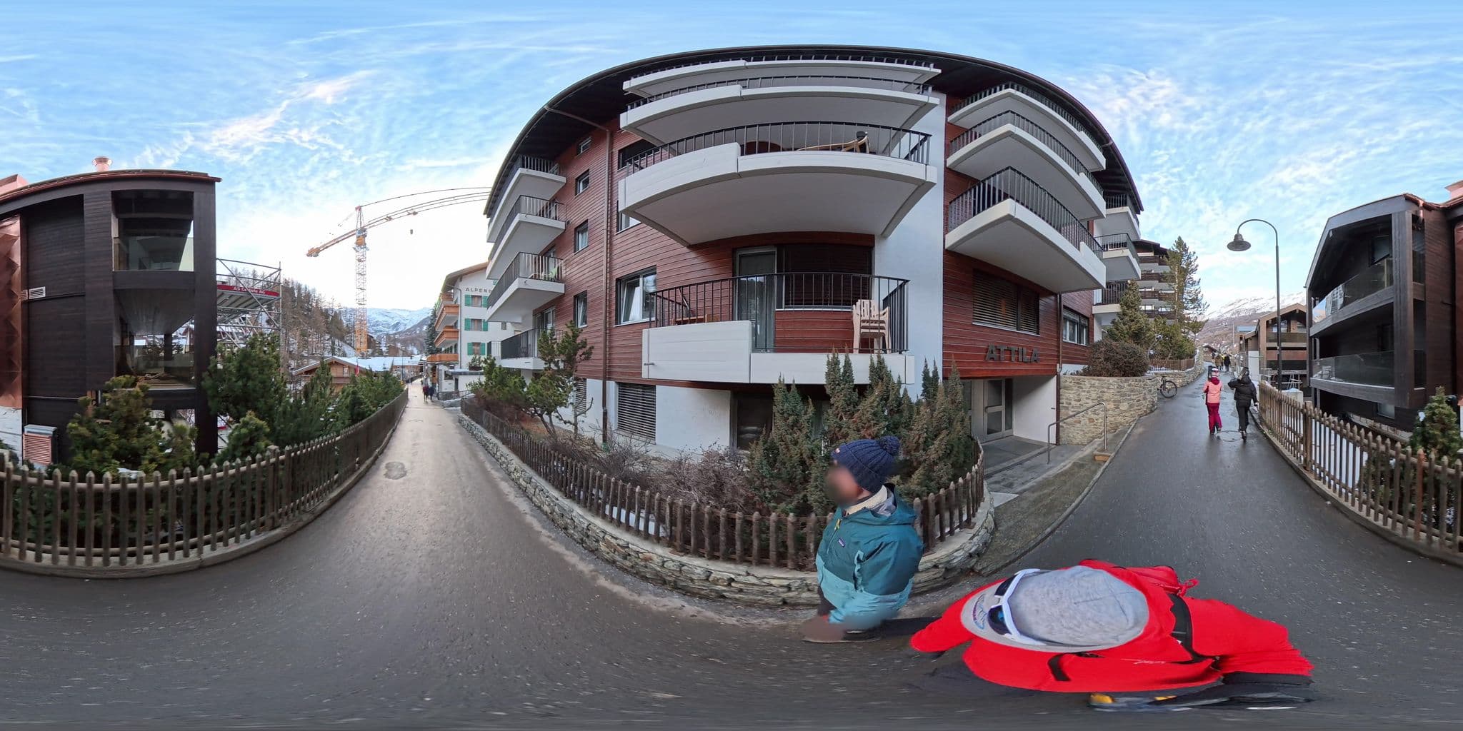 Street view near Chalet Sunna, Zermatt — © MattWithHuskies (CC BY-SA · Mapillary)