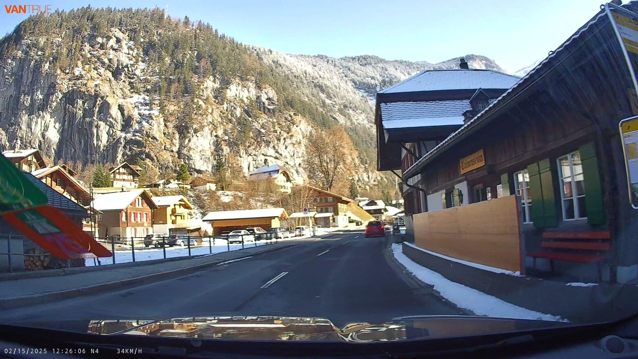 Street view near Apartment Grosshorn Lauterbrunnen, Lauterbrunnen — © fcignat (CC BY-SA · Mapillary)