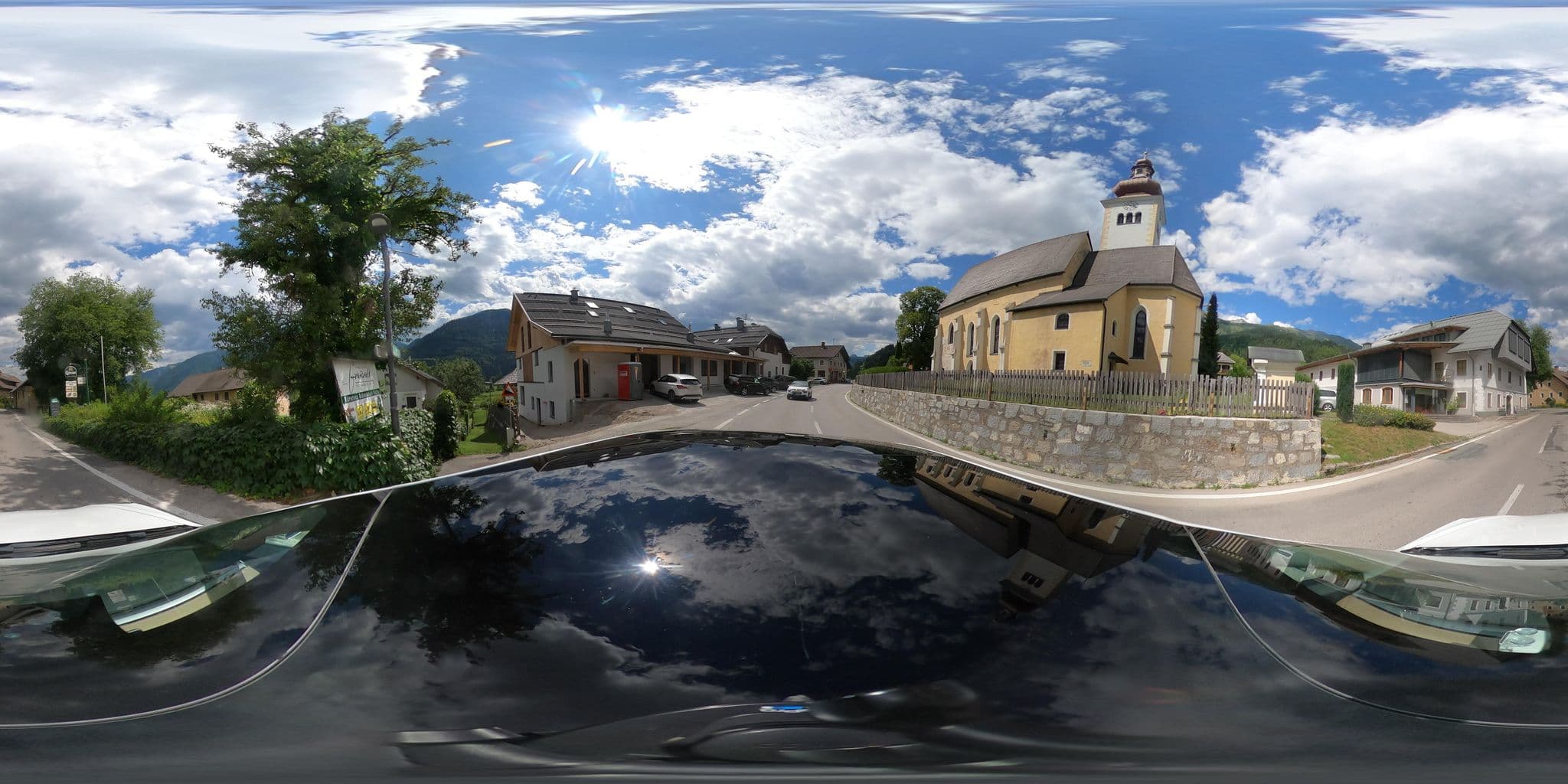 Street view near Gasthof-Pension Grünwald, Kötschach — © peterleth (CC BY-SA · Mapillary)