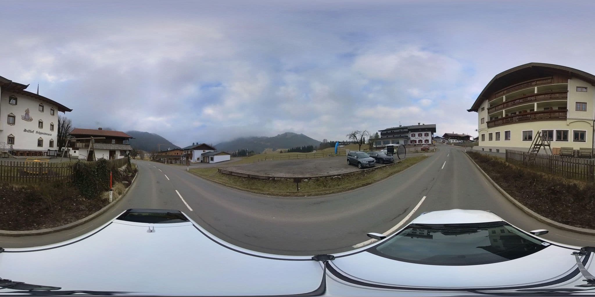 Street view near Gasthaus Schwendterwirt, Kössen — © osmplus_org (CC BY-SA · Mapillary)