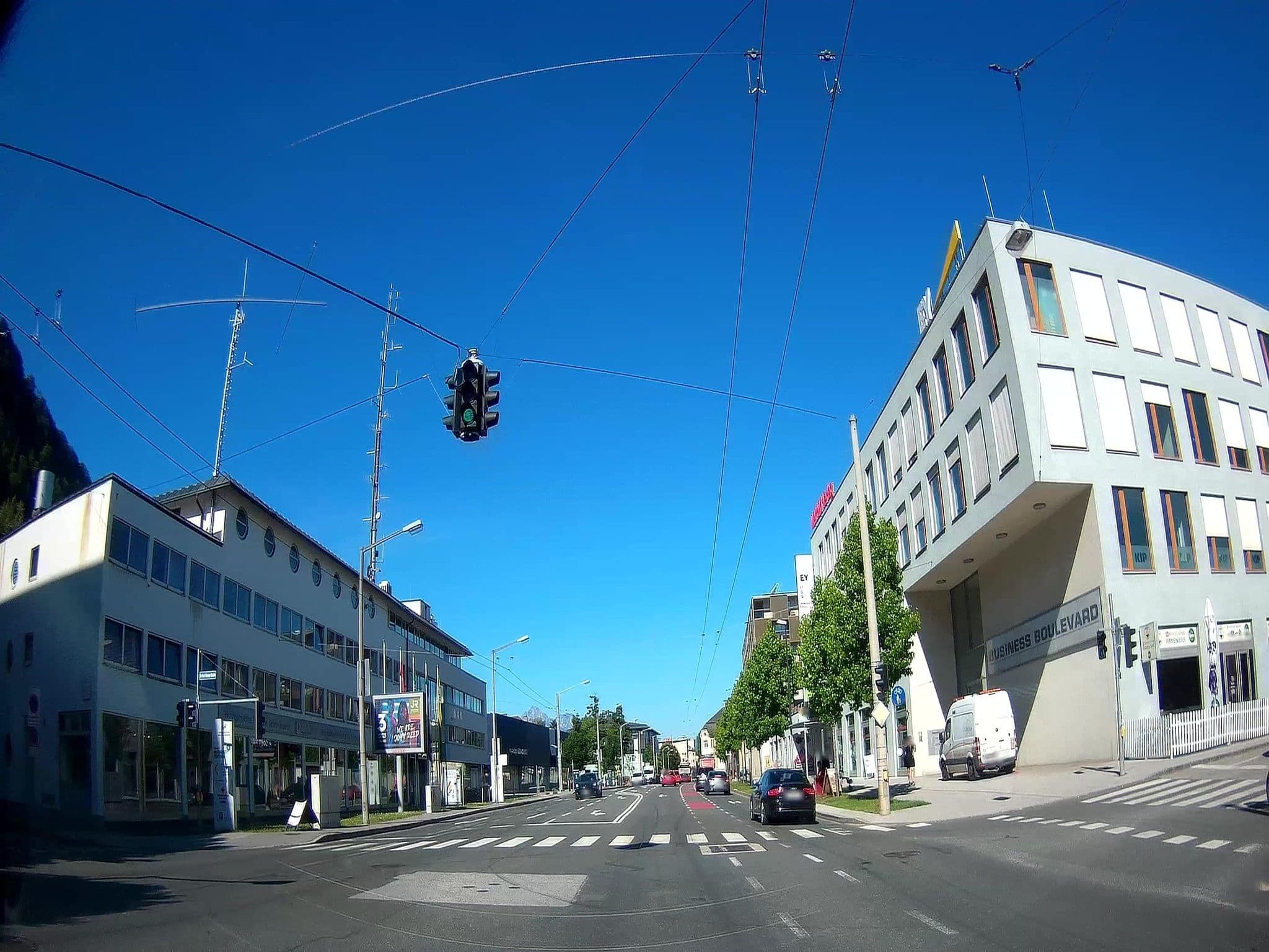 Street view near Kurhotel St. Josef GmbH, Salzburg — © fuchserl (CC BY-SA · Mapillary)