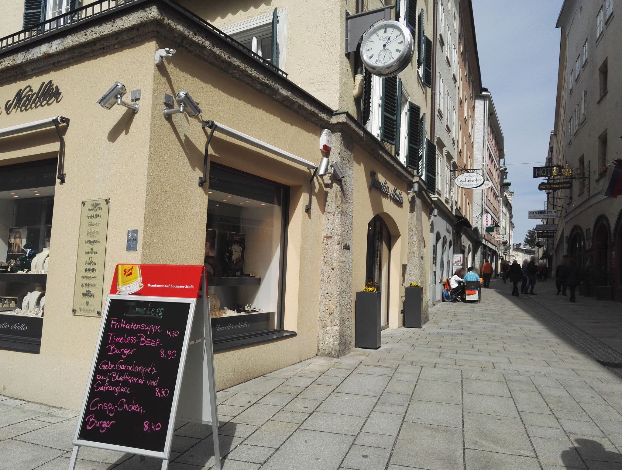 Street view near Leonardo Boutique Hotel Salzburg Gablerbräurichard-Mayr-Gasse 2, Salzburg Old Town, Salzburg, Austria 5020, Salzburg — © aceini (CC BY-SA · Mapillary)