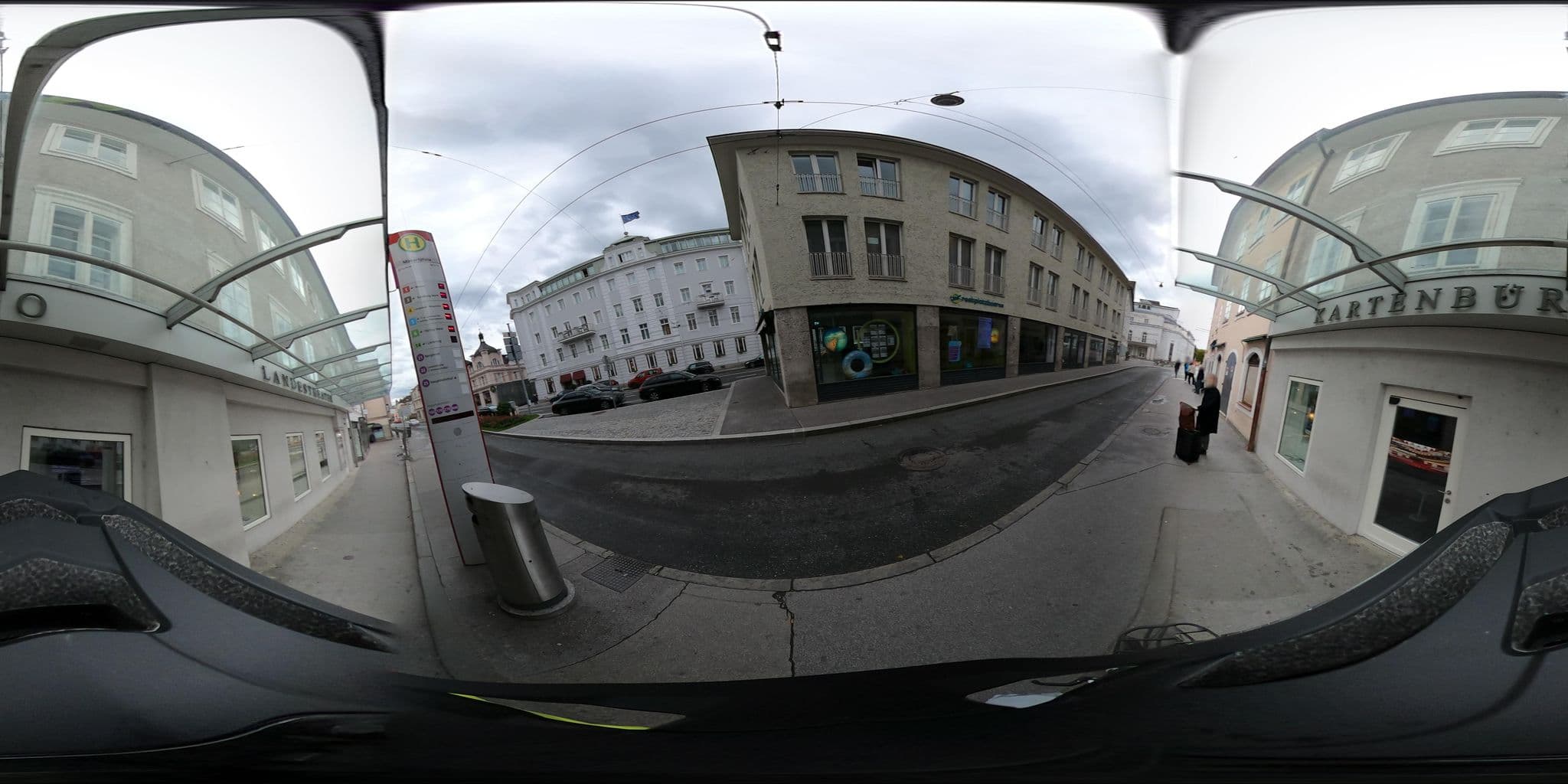 Street view near Hotel Vier Jahreszeiten, Salzburg — © OidaHeast (CC BY-SA · Mapillary)