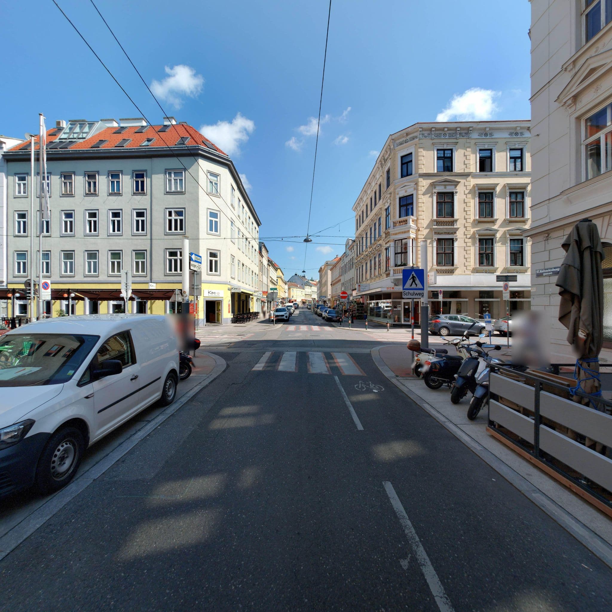 Street view near Wiener Beis', l z Schlosser Wirt'n, Josefstadt — © eliasgander (CC BY-SA · Mapillary)