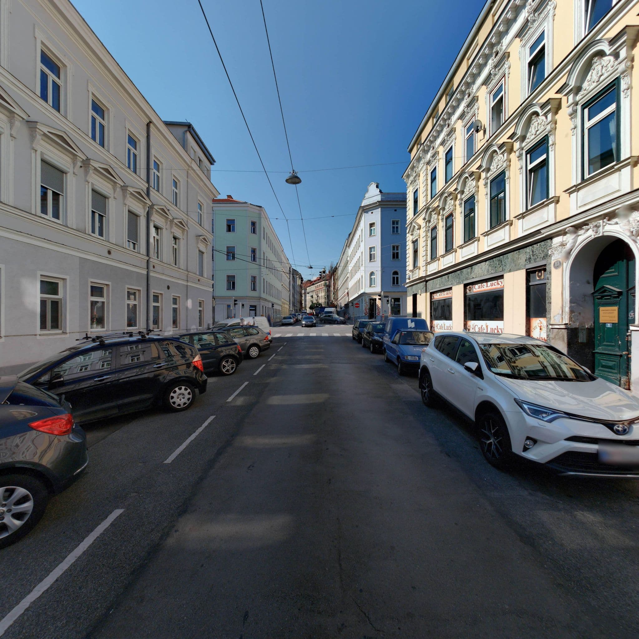 Street view near Pension VITIS, Neubau — © eliasgander (CC BY-SA · Mapillary)