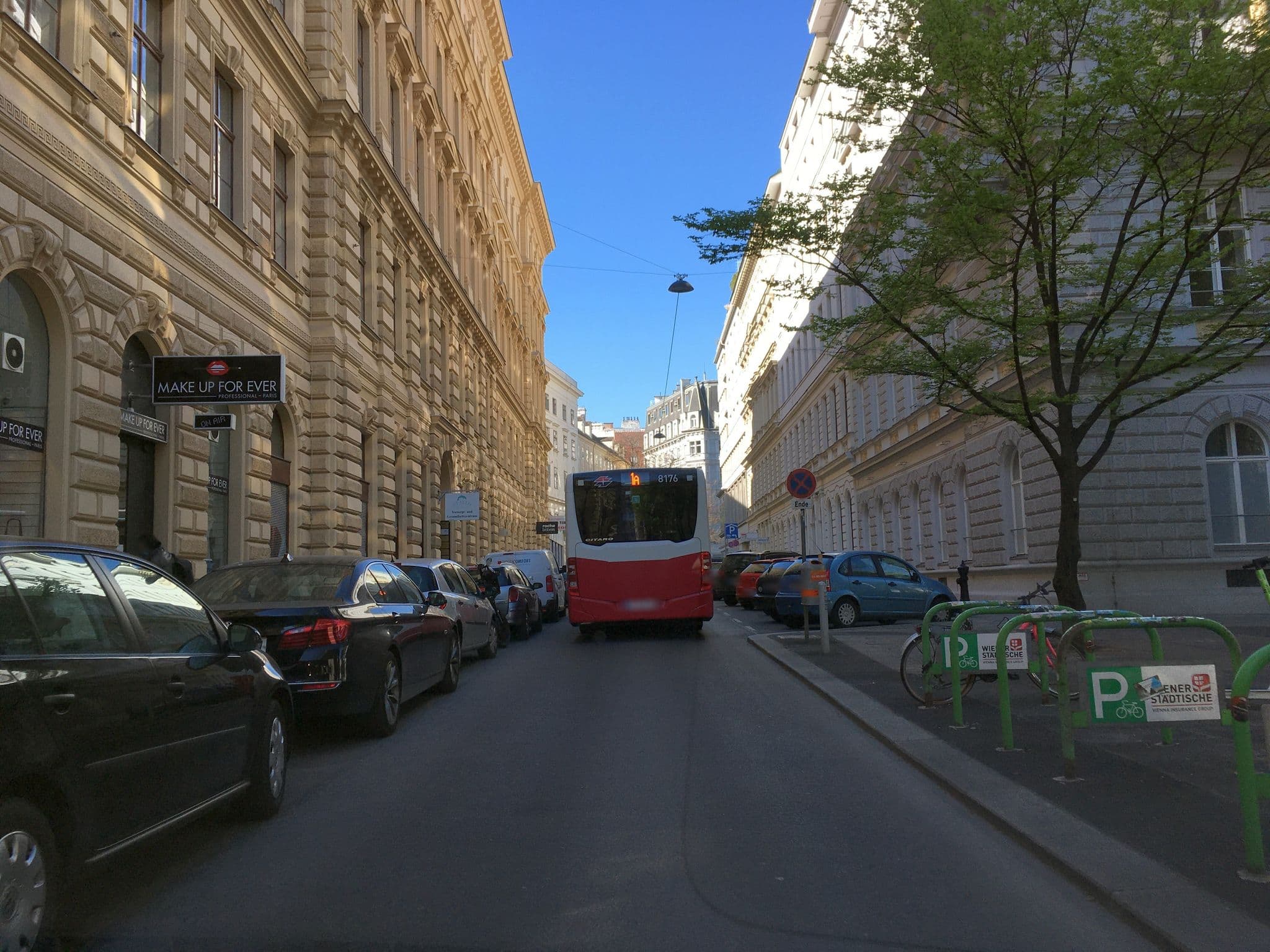 Street view near Lehwood Vienna GmbH, Innere Stadt — © istefanos (CC BY-SA · Mapillary)