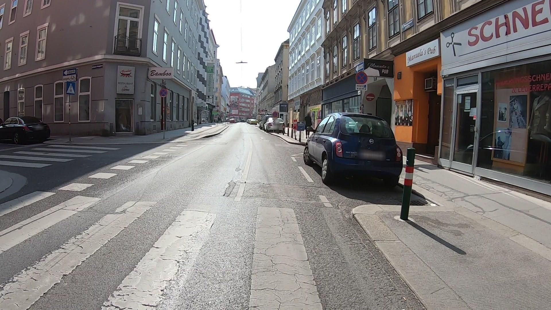 Street view near V.A. Hotel GmbH, Mariahilf — © Demido (CC BY-SA · Mapillary)