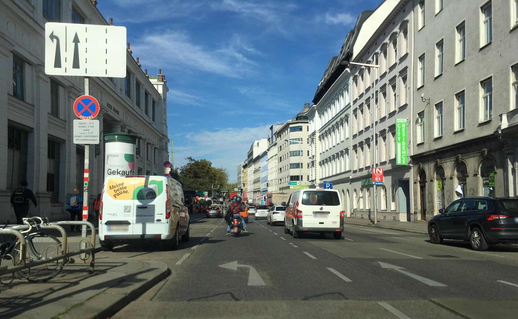 Street view near Hotel City Residence, Josefstadt — © istefanos (CC BY-SA · Mapillary)