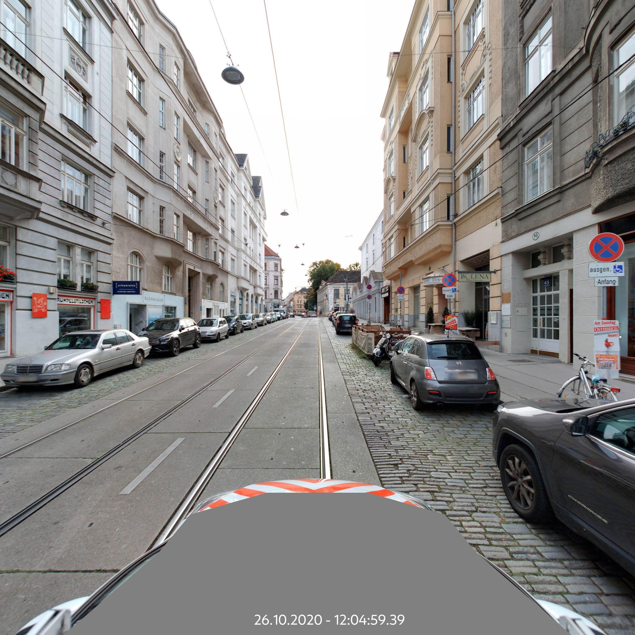 Street view near Sabina Kavka GmbH, Josefstadt — © eliasgander (CC BY-SA · Mapillary)