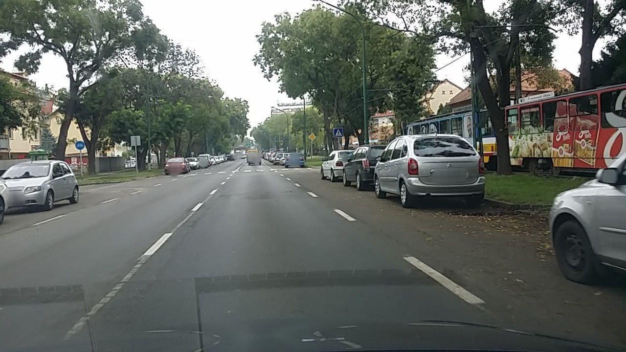 Street view near Szeged Downton Hostel, Szeged — © vst (CC BY-SA · Mapillary)