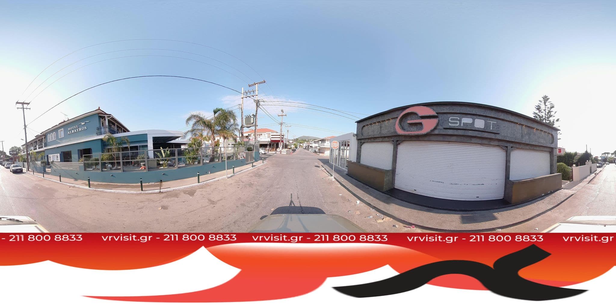 Street view near Atlantis apartments, Lithakiá — © VRvisit (CC BY-SA · Mapillary)