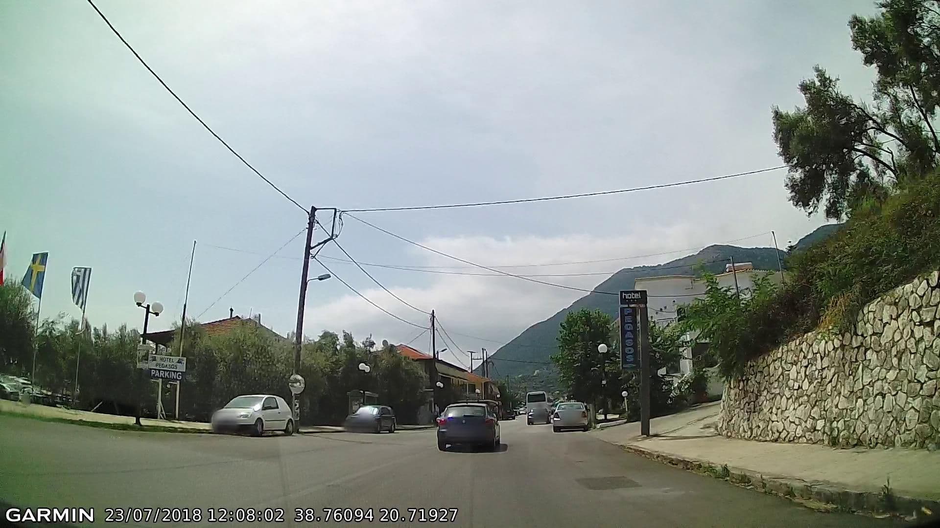 Street view near Hotel Pegasos, Nidhríon — © pppetros (CC BY-SA · Mapillary)