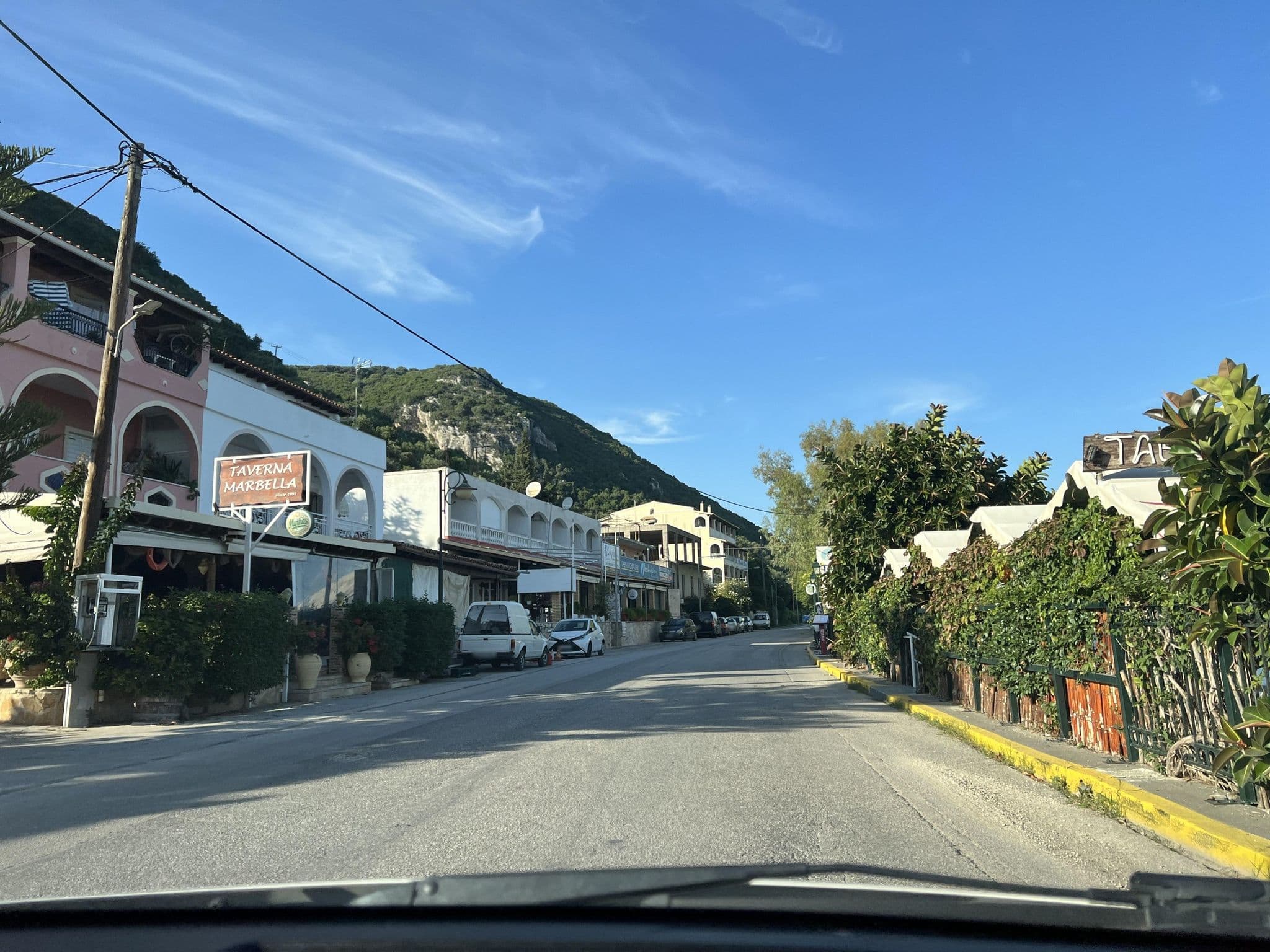 Street view near Kohyli Bay Rooms, Ágios Matthaíos — © VMConsulting (CC BY-SA · Mapillary)