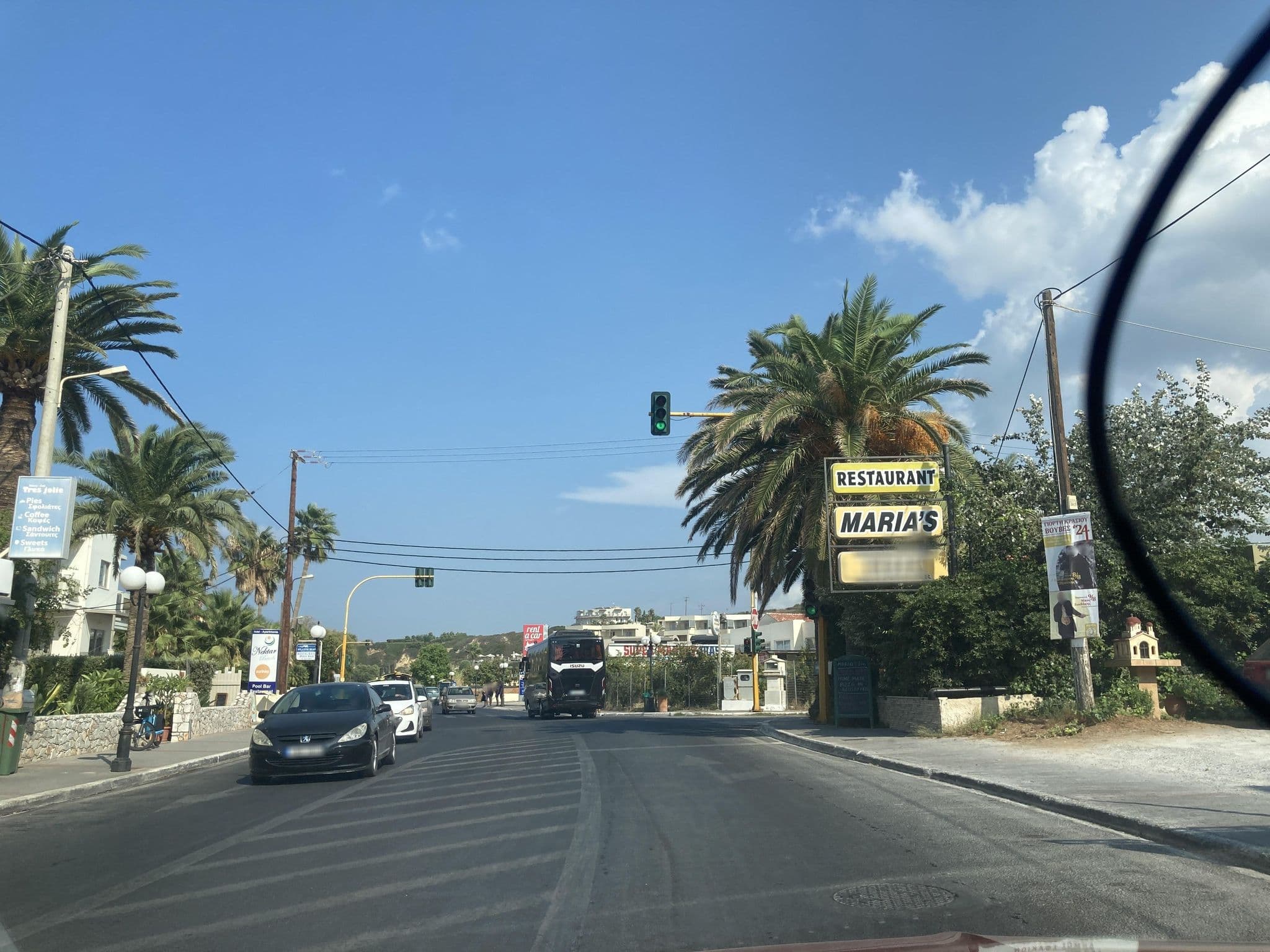 Street view near Irini Apartments Pool, Galatás — © fod (CC BY-SA · Mapillary)
