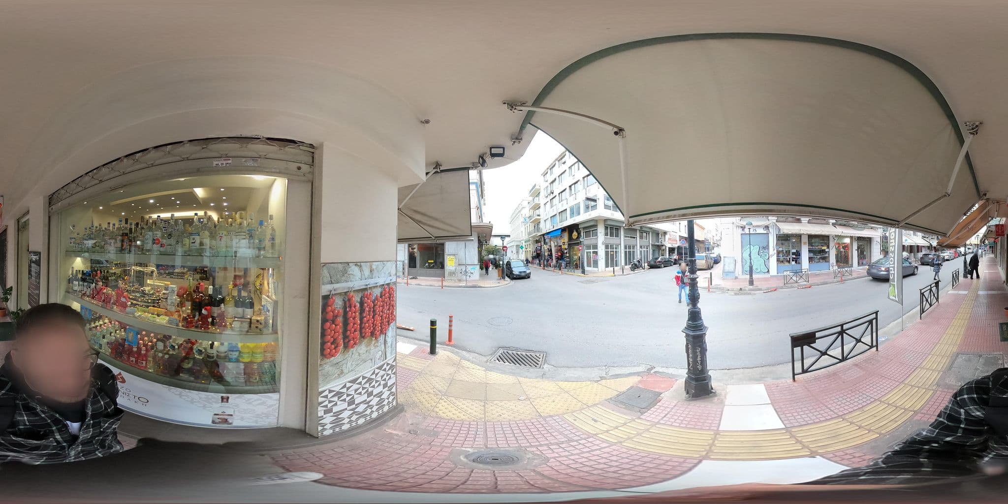 Street view near Hotel Sparti (σπάρτη), Piraeus — © efikour (CC BY-SA · Mapillary)