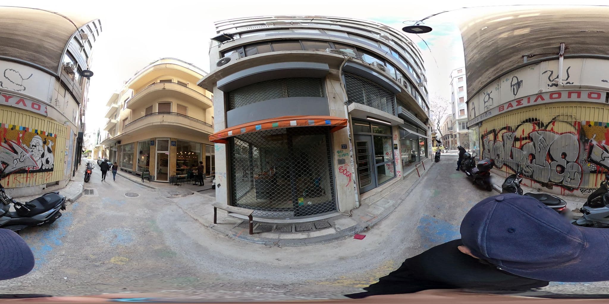 Street view near Athens Feelings Hotel, Athens — © costasl (CC BY-SA · Mapillary)