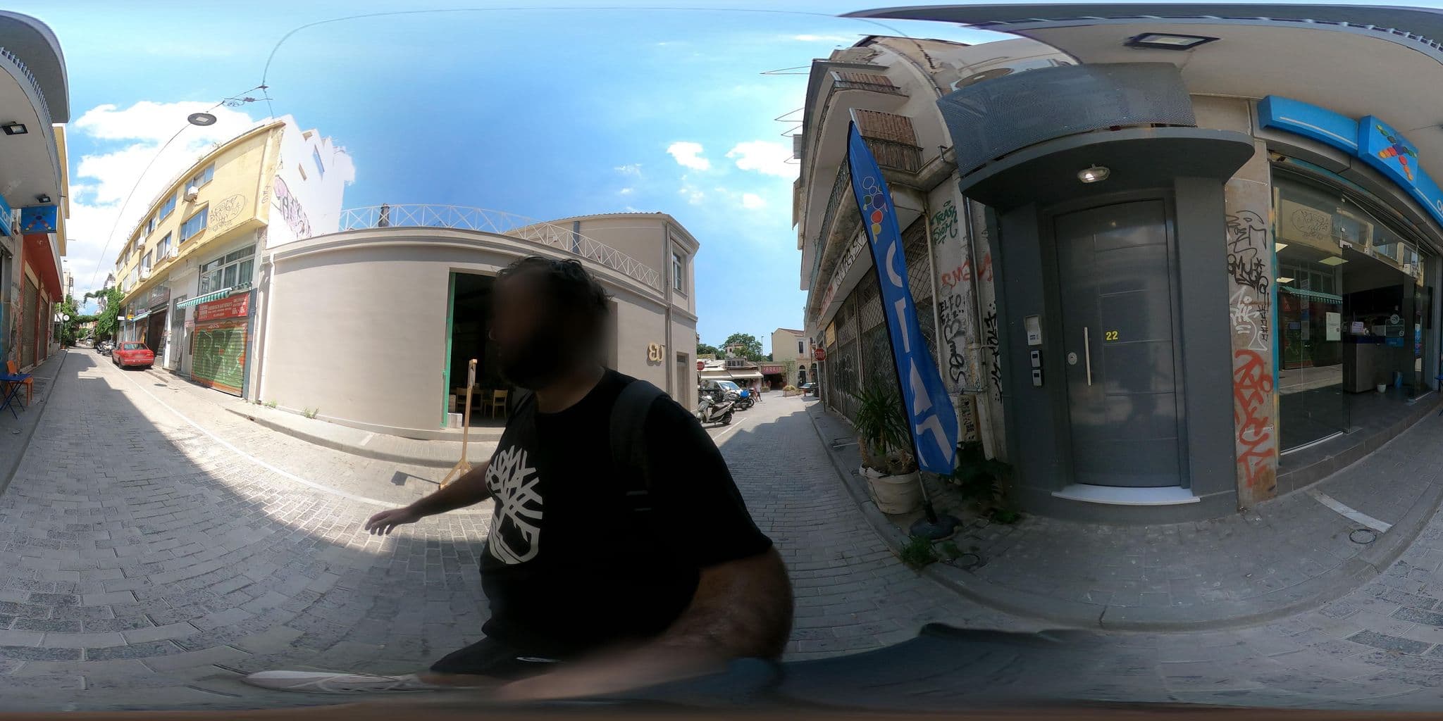 Street view near Acropolis View Luxury Apartments, Athens — © efikour (CC BY-SA · Mapillary)